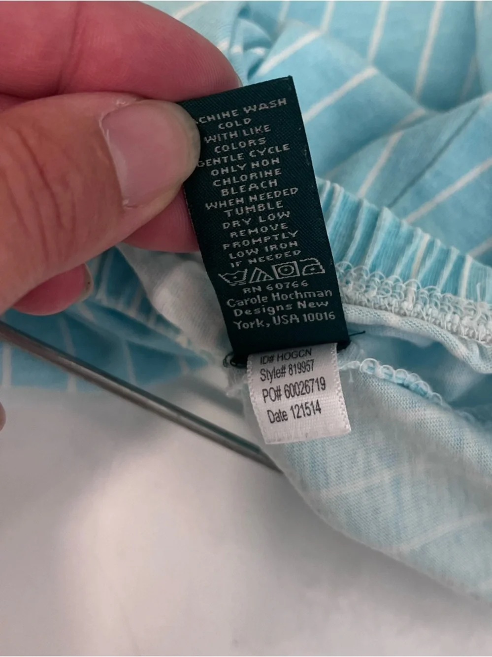 Lauren Ralph Lauren Women's Sz S 2-Pc Striped Bingham Bermuda Cotton Pajama Set